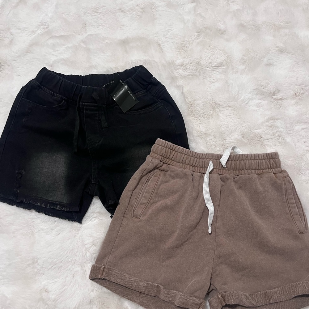 Stylish Kids Black and Brown Shorts